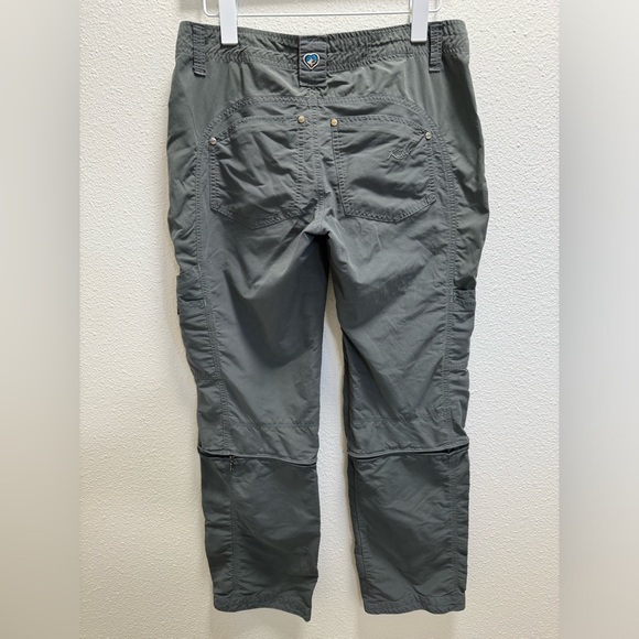 Kuhl Convertible Cargo Hiking Pants Zip Off Bottoms Pockets Gray Women's 4R - Picture 2 of 9